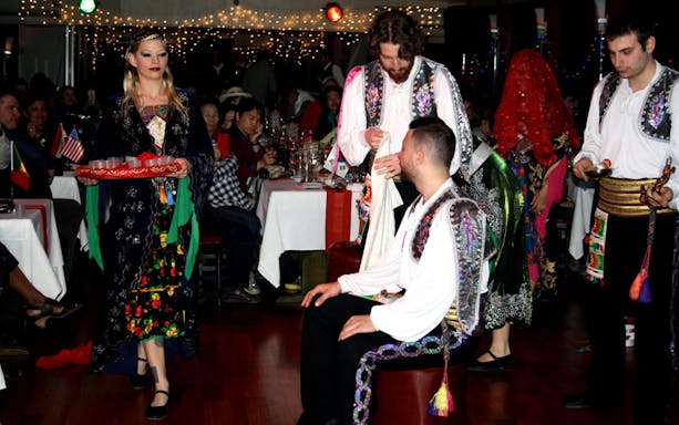 Traditional dance performance on Bali sunset cruise.