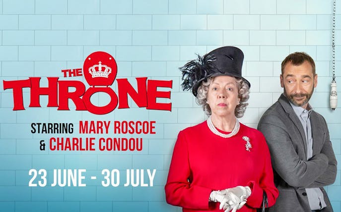 The Throne show poster with actors in formal attire, dates 23 June to 30 July.