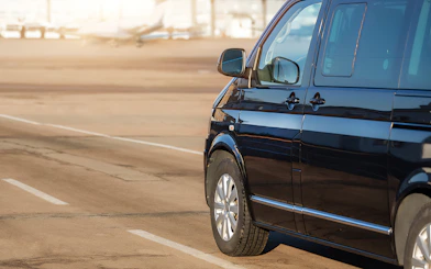 Van parked at Cappadocia airport for private transfer service.