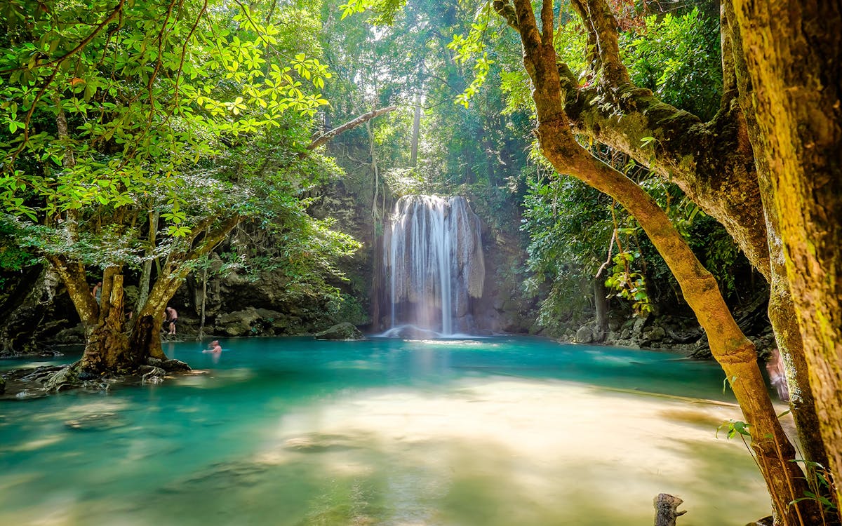 erawan national park tour: erawan waterfall and bridge over the river kwai-6 erawan national park tour: erawan waterfall and bridge over the river kwai-6
