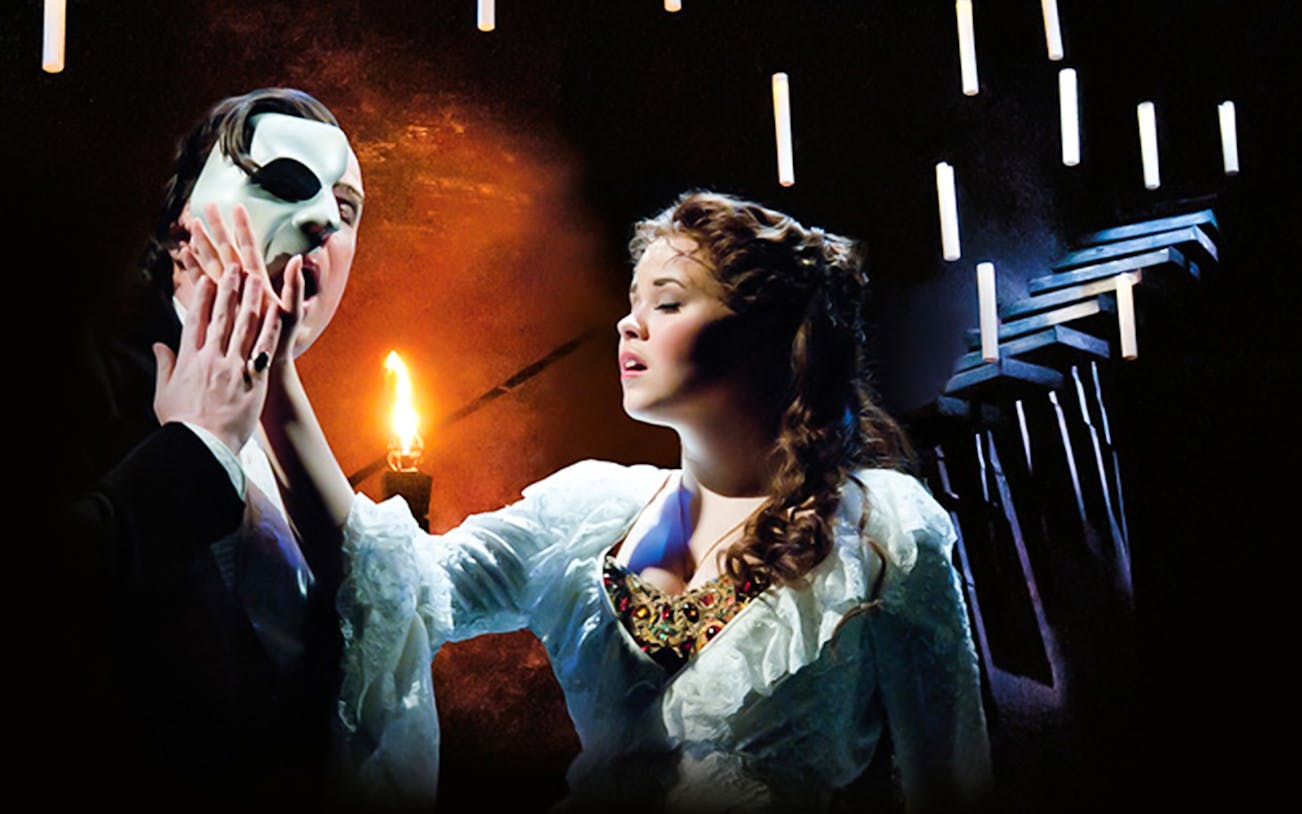 Actors performing The Phantom of the Opera at Arts Centre Melbourne.