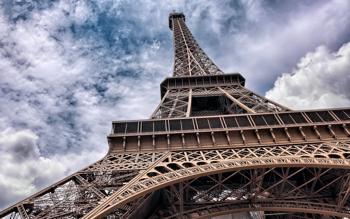 Eiffel Tower view from below, Paris, included in The Paris Pass.