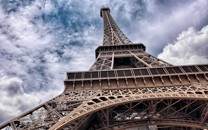 Eiffel Tower view from below, Paris, included in The Paris Pass.