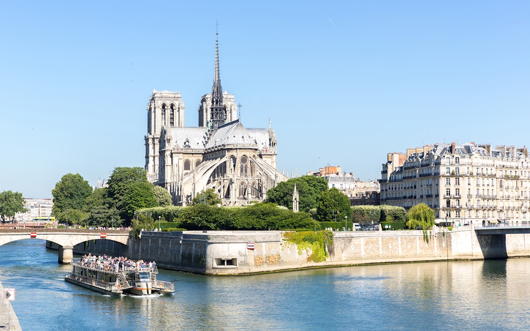 Notre-Dame Cathedral and Seine River cruise in Paris.