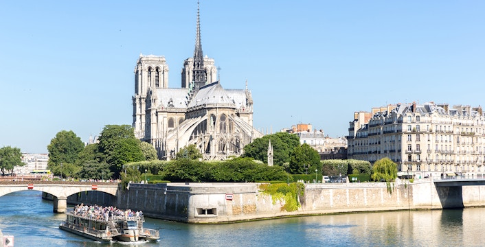 Notre-Dame Cathedral and Seine River cruise in Paris.