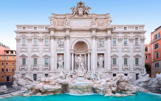 Trevi Fountain in Rome, part of the Imperial Tour by scooter or Segway.
