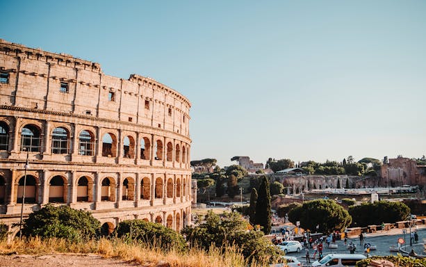 Colosseum in Rome during Imperial Tour by scooter or Segway.