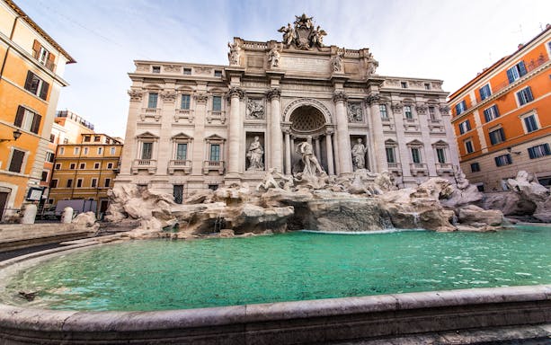 Trevi Fountain in Rome, part of the Baroque guided tour by scooter or Segway.