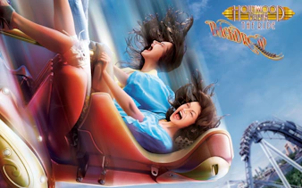 Riders enjoying Hollywood Dream, The Ride at Universal Studios Japan.
