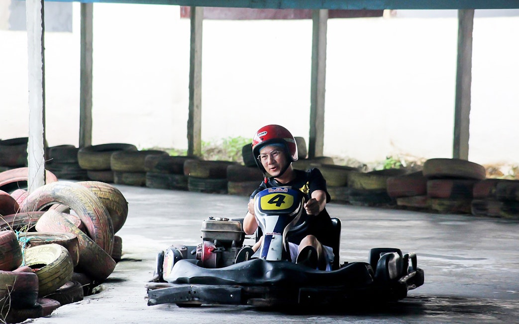 Go-kart racing at Langkawi Adventure & Xtreme Park.