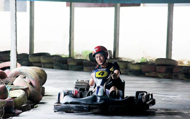 Go-kart racing at Langkawi Adventure & Xtreme Park.