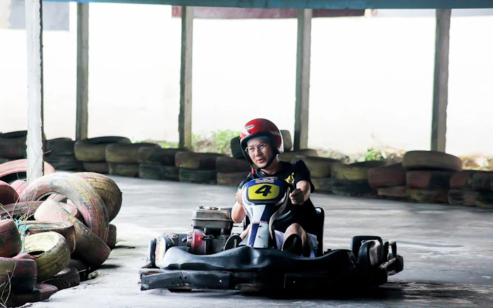 Go-kart racing at Langkawi Adventure & Xtreme Park.