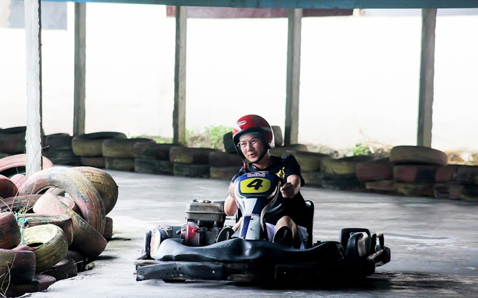 Go-kart racing at Langkawi Adventure & Xtreme Park.