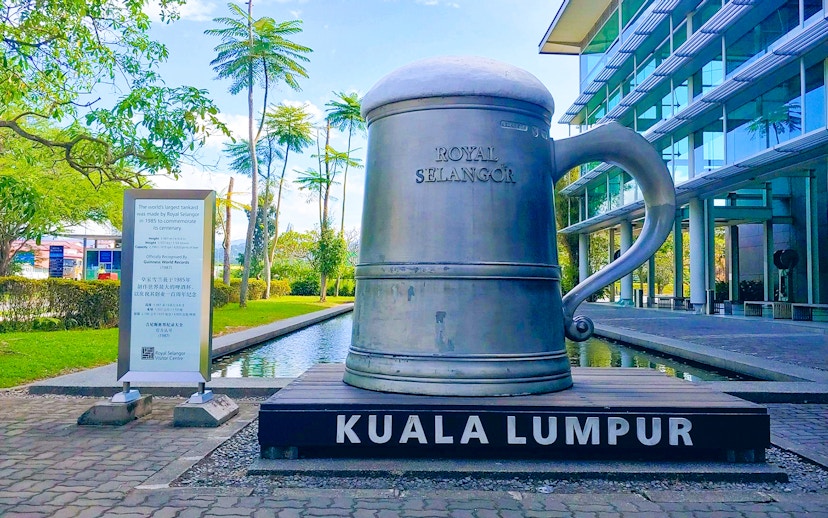 Giant tankard at Royal Selangor Pewter Factory, Kuala Lumpur.