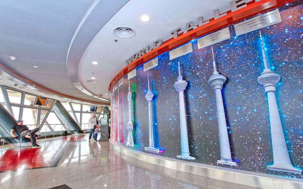 Exhibit of the tallest towers at KL Tower, Kuala Lumpur.