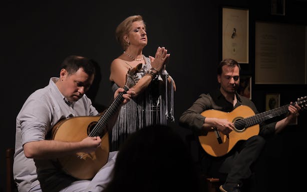 Fado musicians performing live in Porto, Portugal.