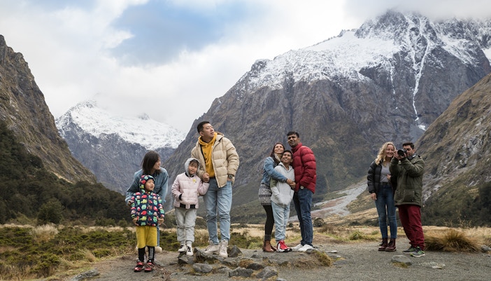 te anau milford sound, Familias en Eglinton Valley