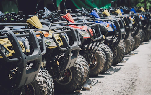 ATVs lined up for Langkawi bike adventure tour.