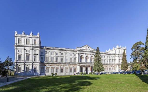 Ajuda National Palace in Lisbon on a sunny day.