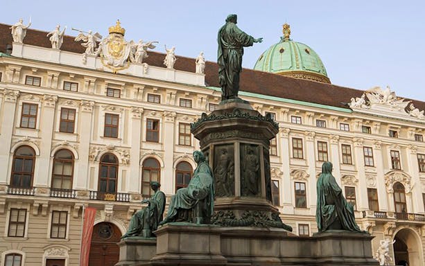Statue of Emperor Franz I in front of Hofburg Palace, Vienna.