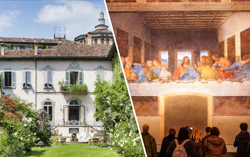 Leonardo's Vineyard and Last Supper mural in Milan, Italy.