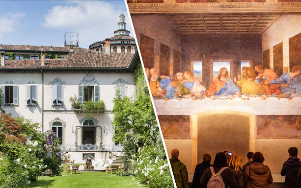 Leonardo's Vineyard and Last Supper mural in Milan, Italy.