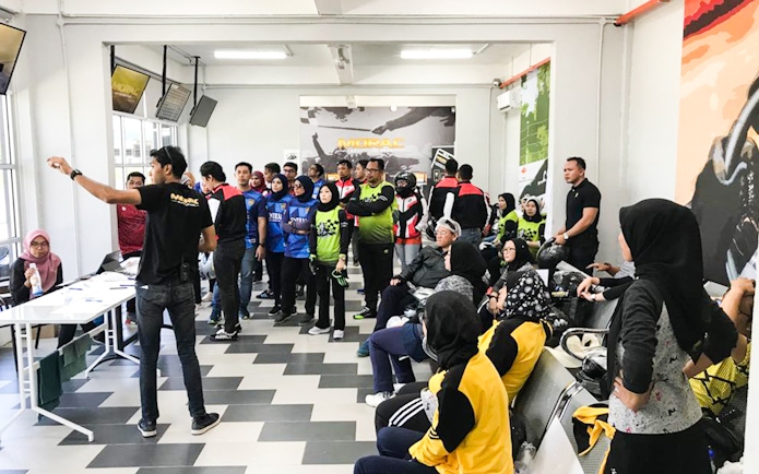 Group briefing at Go-Kart Langkawi, Morac Adventure Park.