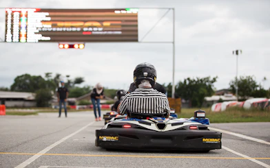Go-kart racer on track at Morac Adventure Park, Langkawi.
