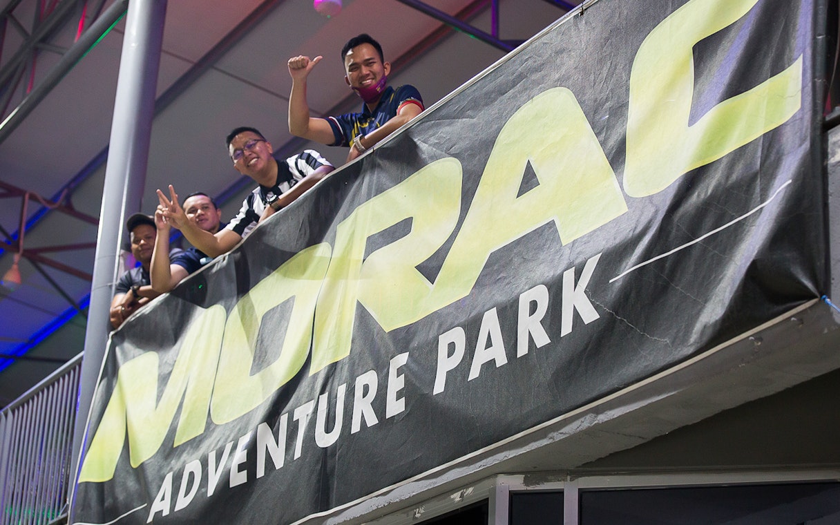 Visitors at Morac Adventure Park in Langkawi enjoying the go-kart experience.