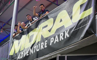 Visitors at Morac Adventure Park in Langkawi enjoying the go-kart experience.