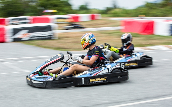 Go-kart racing at Morac Adventure Park, Langkawi.