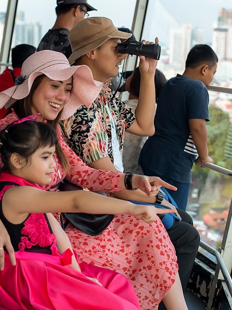 Family enjoying the view from Menara Taming Sari, Melaka.