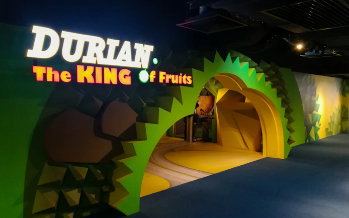 Entrance to Durian exhibit at The Top Penang's Jurassic Research Centre.