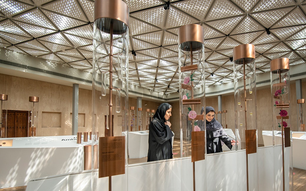 Visitors exploring exhibits at Al Shindagha Museum, Dubai.