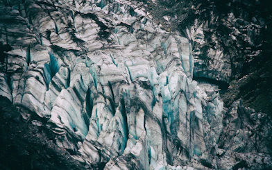 Glacial formations on Mt Cook during a small group tour from Christchurch.