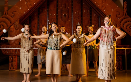 Traditional Māori performance during Auckland city tour.