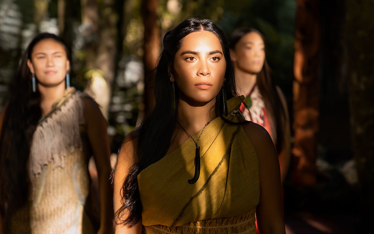 Maori women in traditional attire at Te Pā Tū cultural experience.