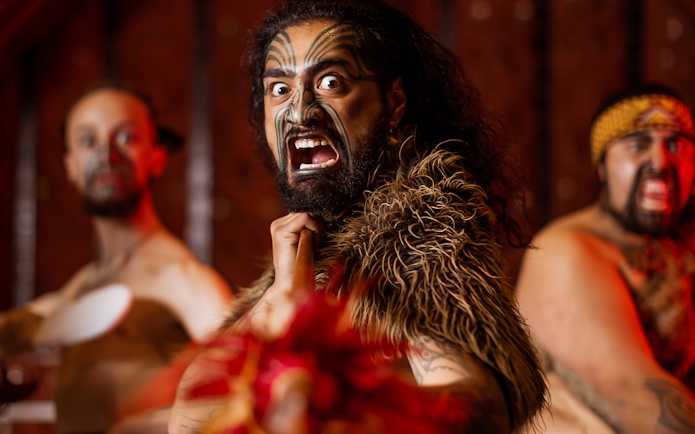 Traditional Māori performance at Auckland War Memorial Museum.