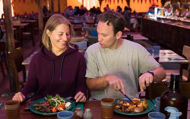 Dining experience at Hobbiton Movie Set tour from Rotorua.