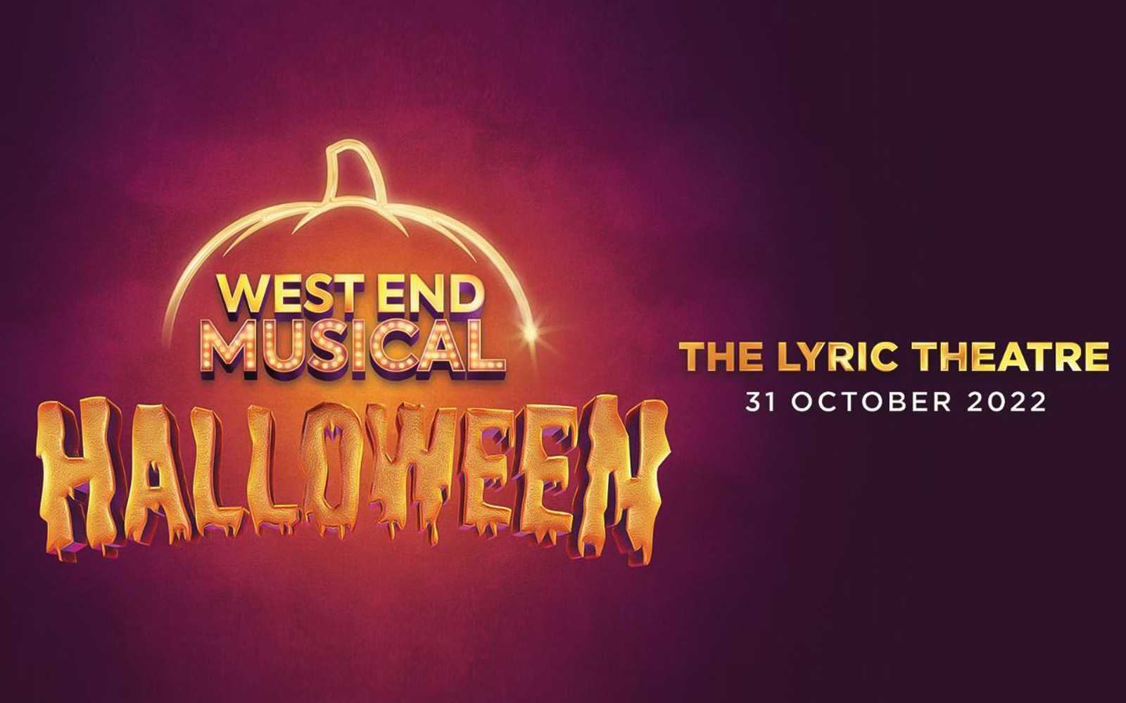 West End Musical Halloween show in London theater with spooky stage decorations.