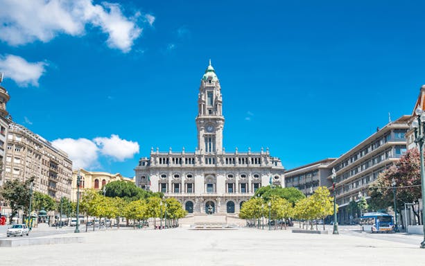 Porto City Hall in Avenida dos Aliados, seen on a day trip from Lisbon.