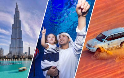 Combo (Save 9%): Burj Khalifa + Dubai Aquarium + Desert Safari Tickets