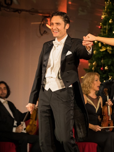 Performers at Mozart & Strauss concert in Schönbrunn Palace, Vienna.