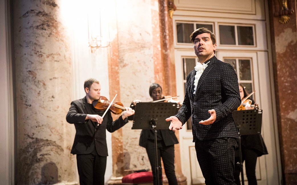 Musicians performing Vivaldi’s Four Seasons at Karlskirche, Vienna.