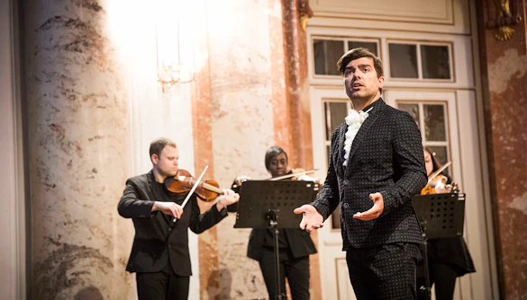 Musicians performing Vivaldi’s Four Seasons at Karlskirche, Vienna.