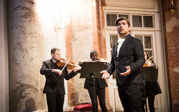 Musicians performing Vivaldi’s Four Seasons at Karlskirche, Vienna.