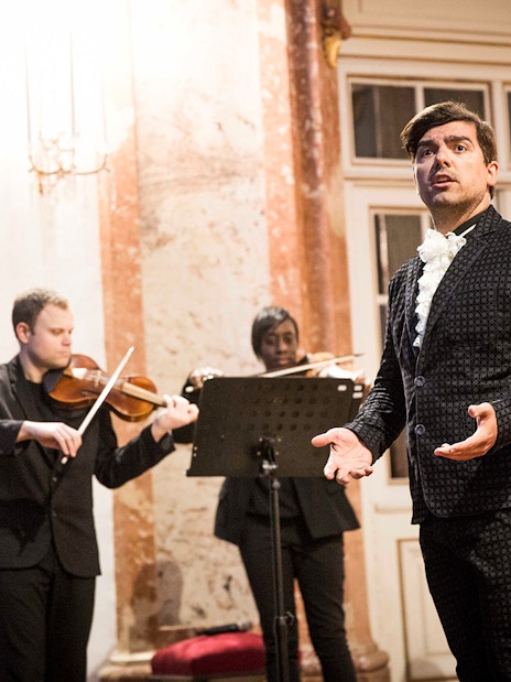 Musicians performing Vivaldi’s Four Seasons at Karlskirche, Vienna.
