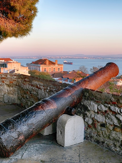 Cannon overlooking Lisbon from St. George Castle.