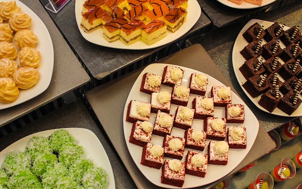 Dessert selection at ARAS restaurant buffet, KL Tower.
