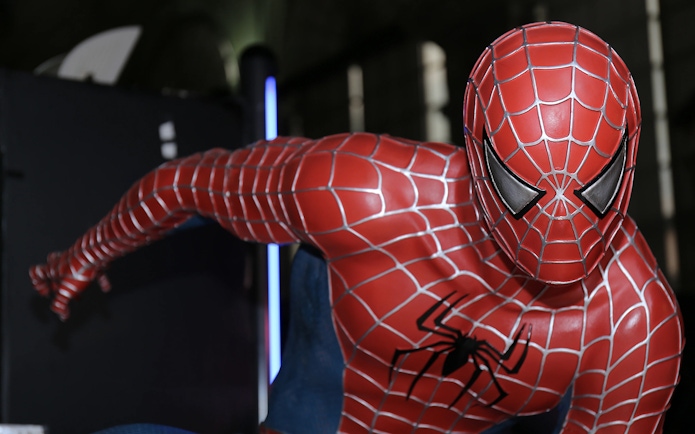 Statue of superhero at Fantacinema Museum, Genoa.